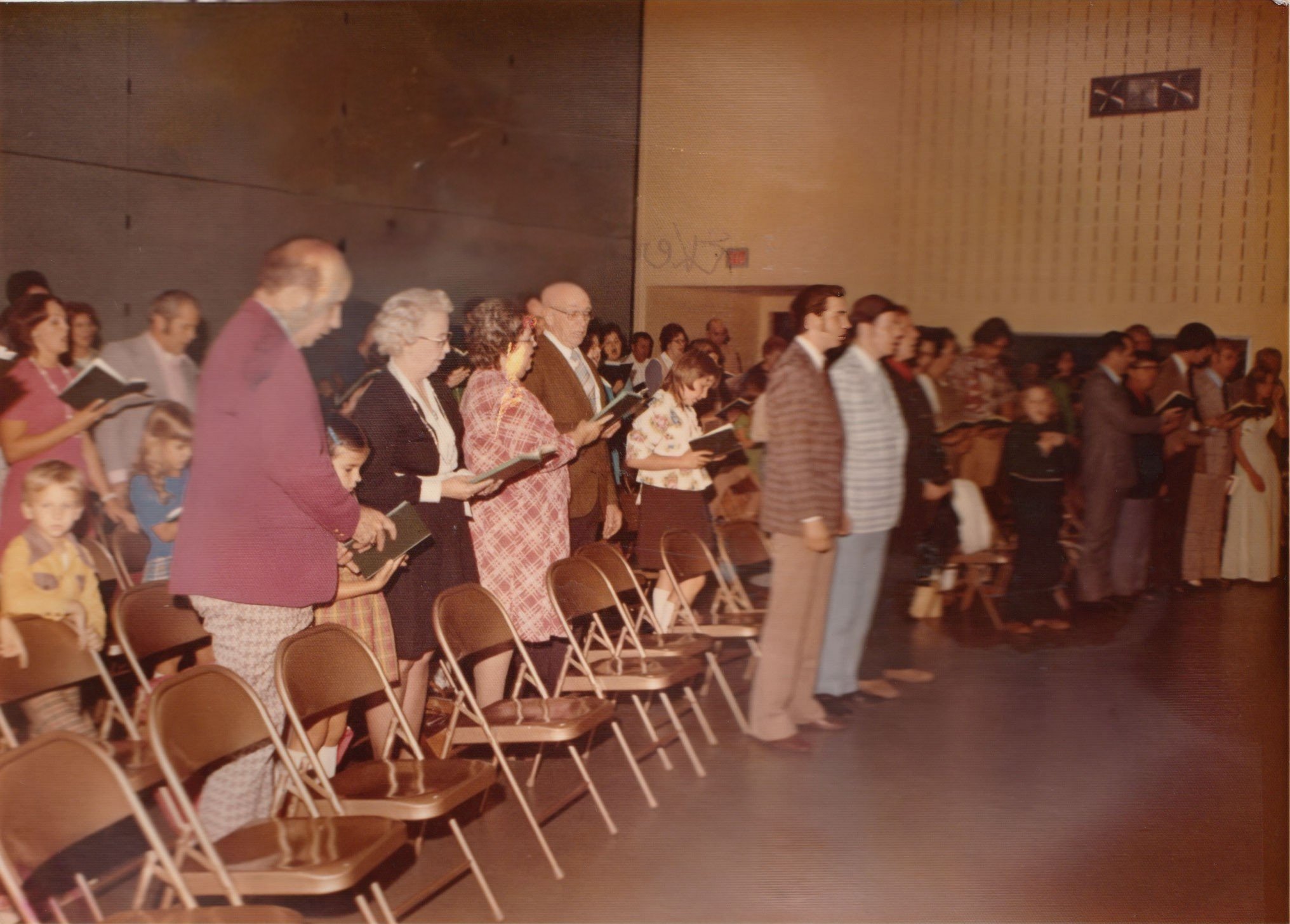 Church service at the M.R. Center on Bixby Road