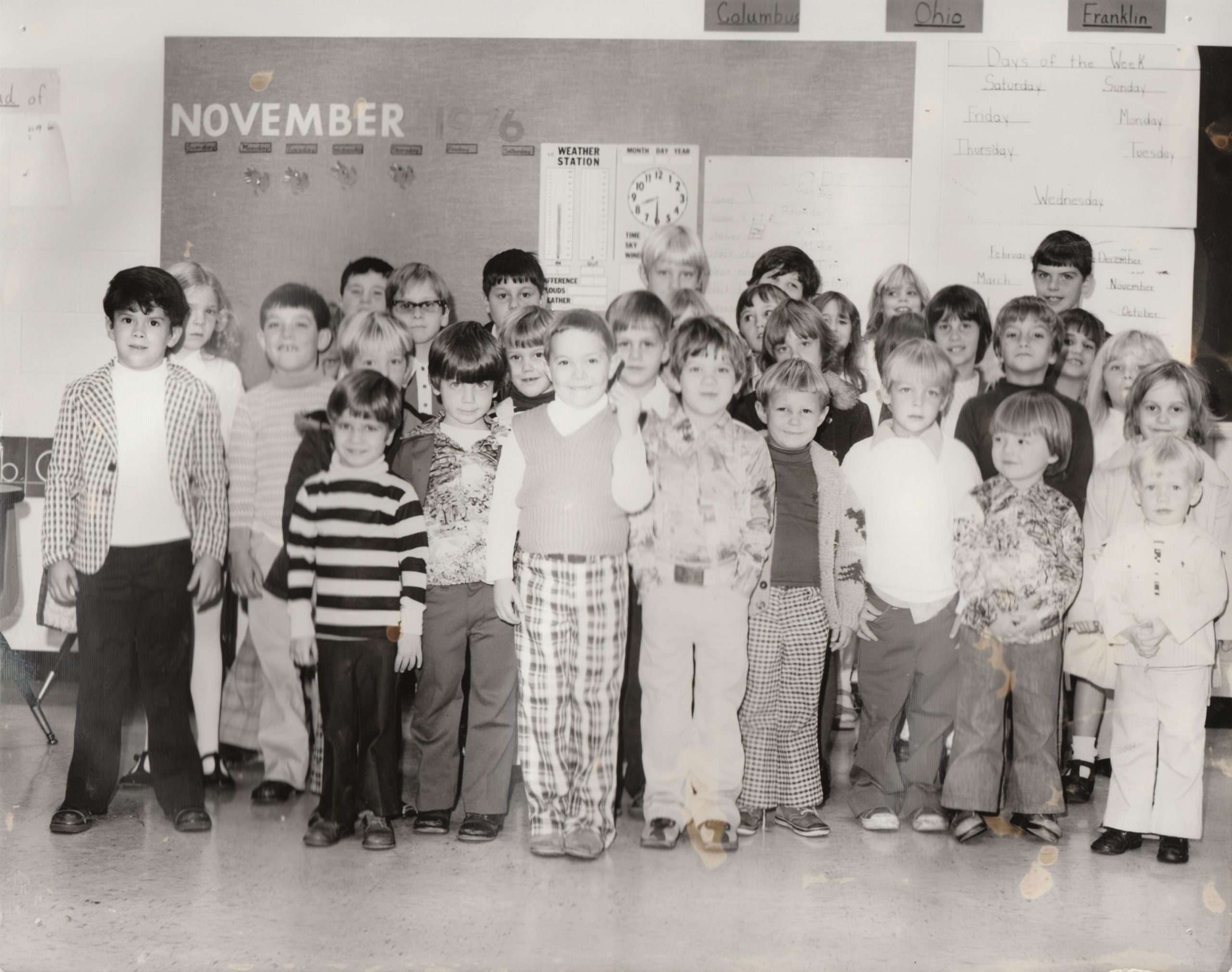 Sunday School class at M.R. Center in November 1976